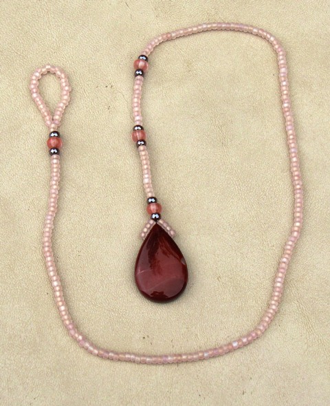 Mookaite Cherry Quartz Lariat